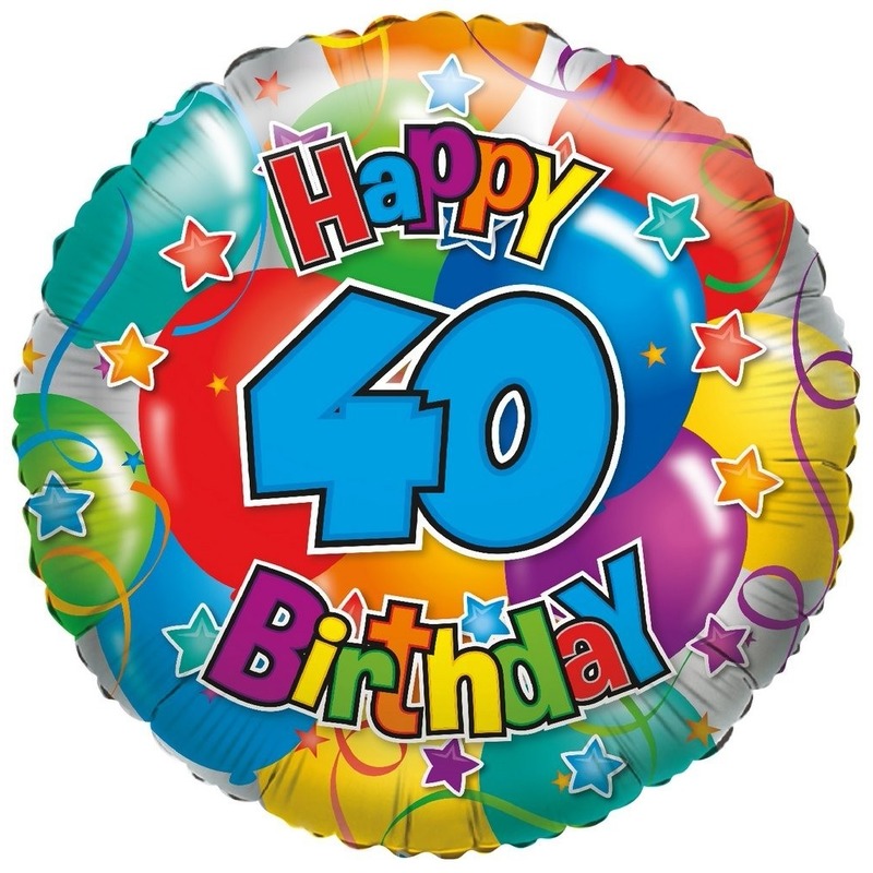 Folie ballon 40 Happy Birthday 35 cm