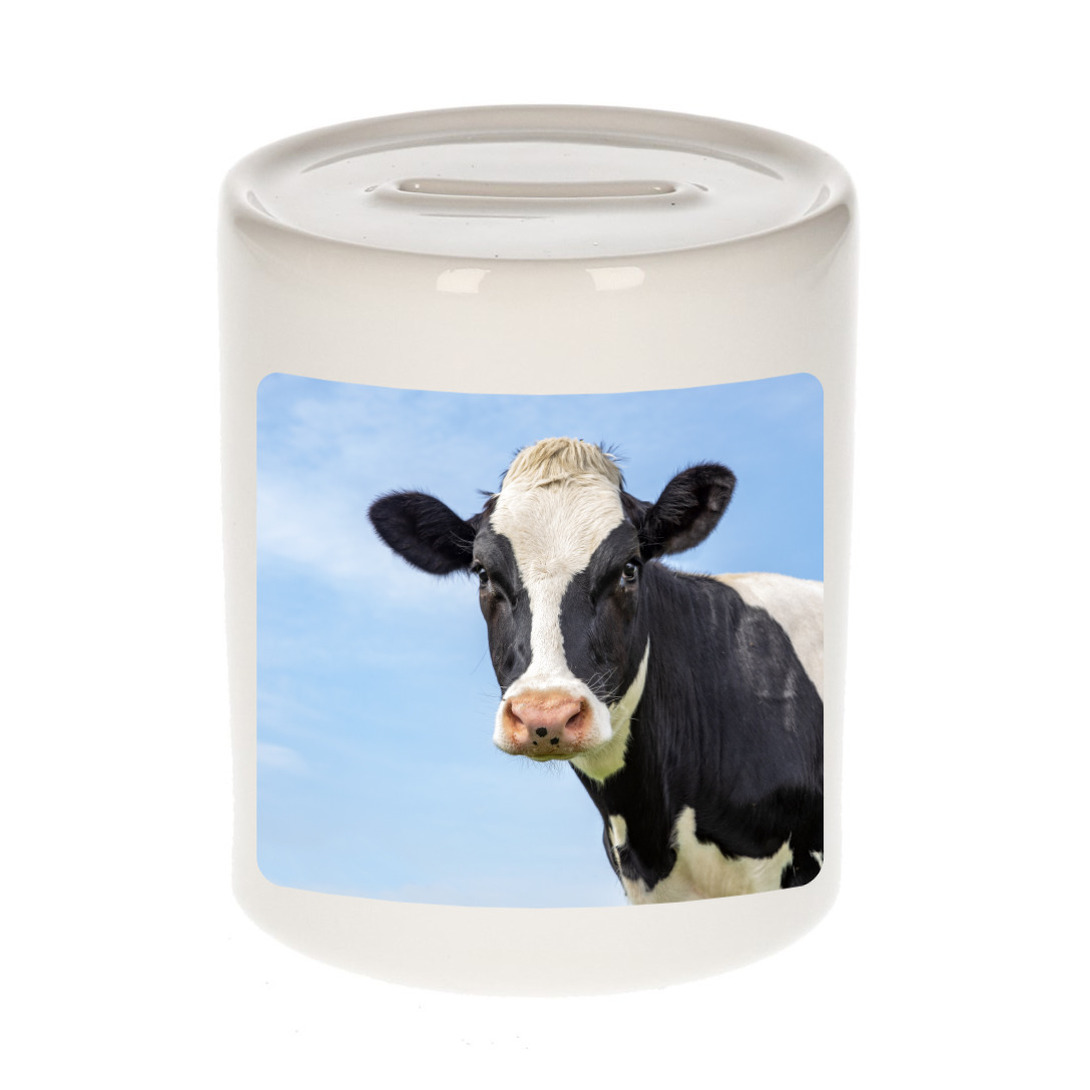 Foto koe spaarpot 9 cm Cadeau koeien liefhebber