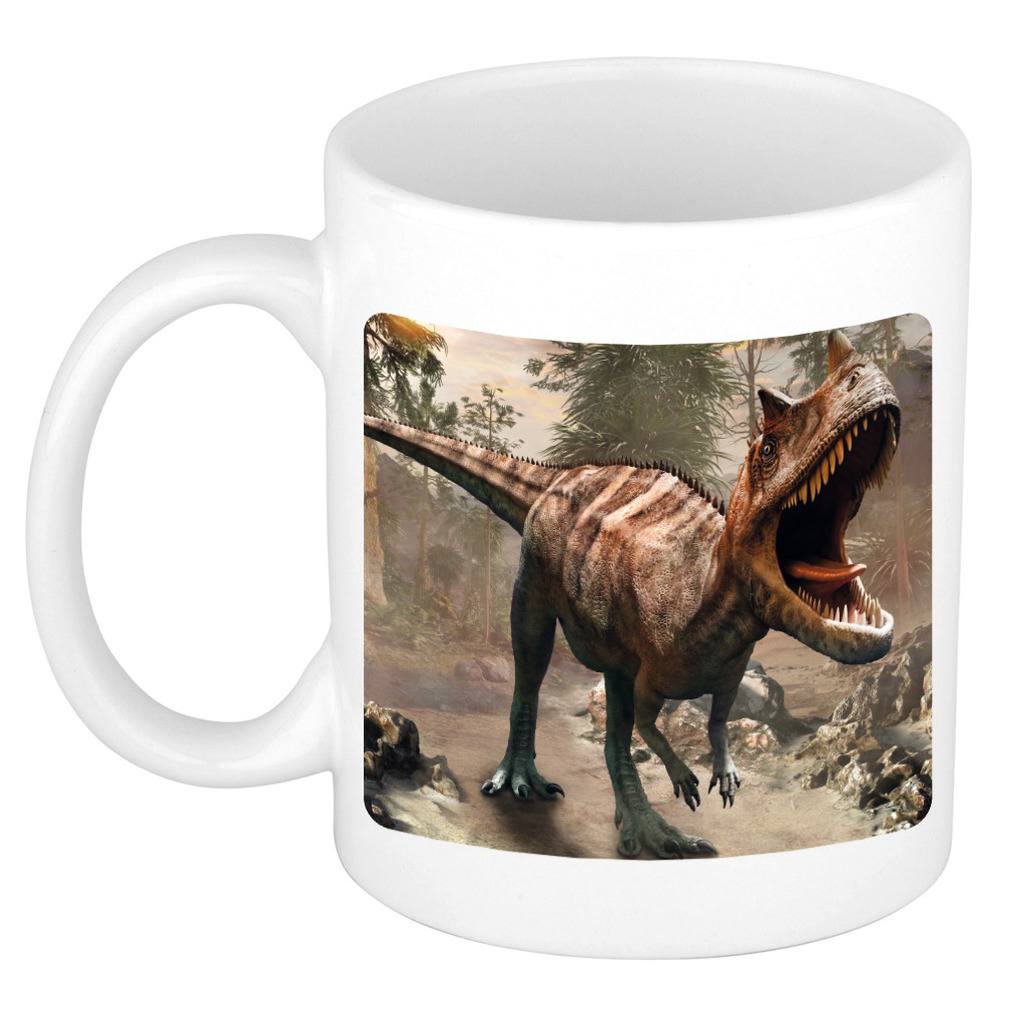 Foto mok carnotaurus dinosaurus mok-beker 300 ml Cadeau dinosaurussen liefhebber