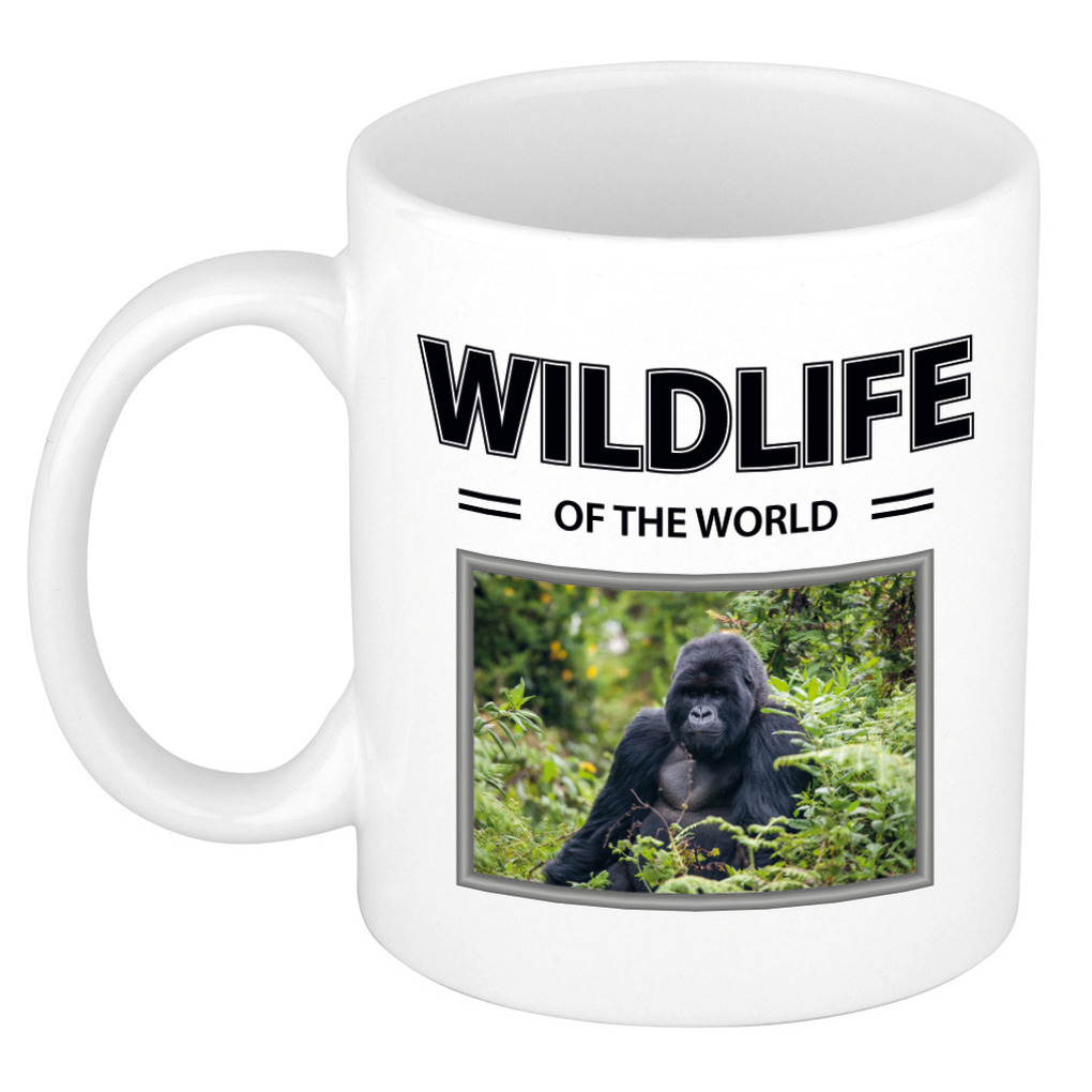 Foto mok Gorilla aap mok-beker wildlife of the world cadeau Gorillas liefhebber