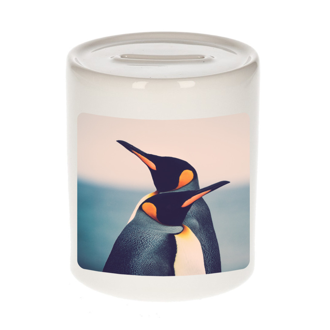 Foto pinguin spaarpot 9 cm Cadeau pinguins liefhebber
