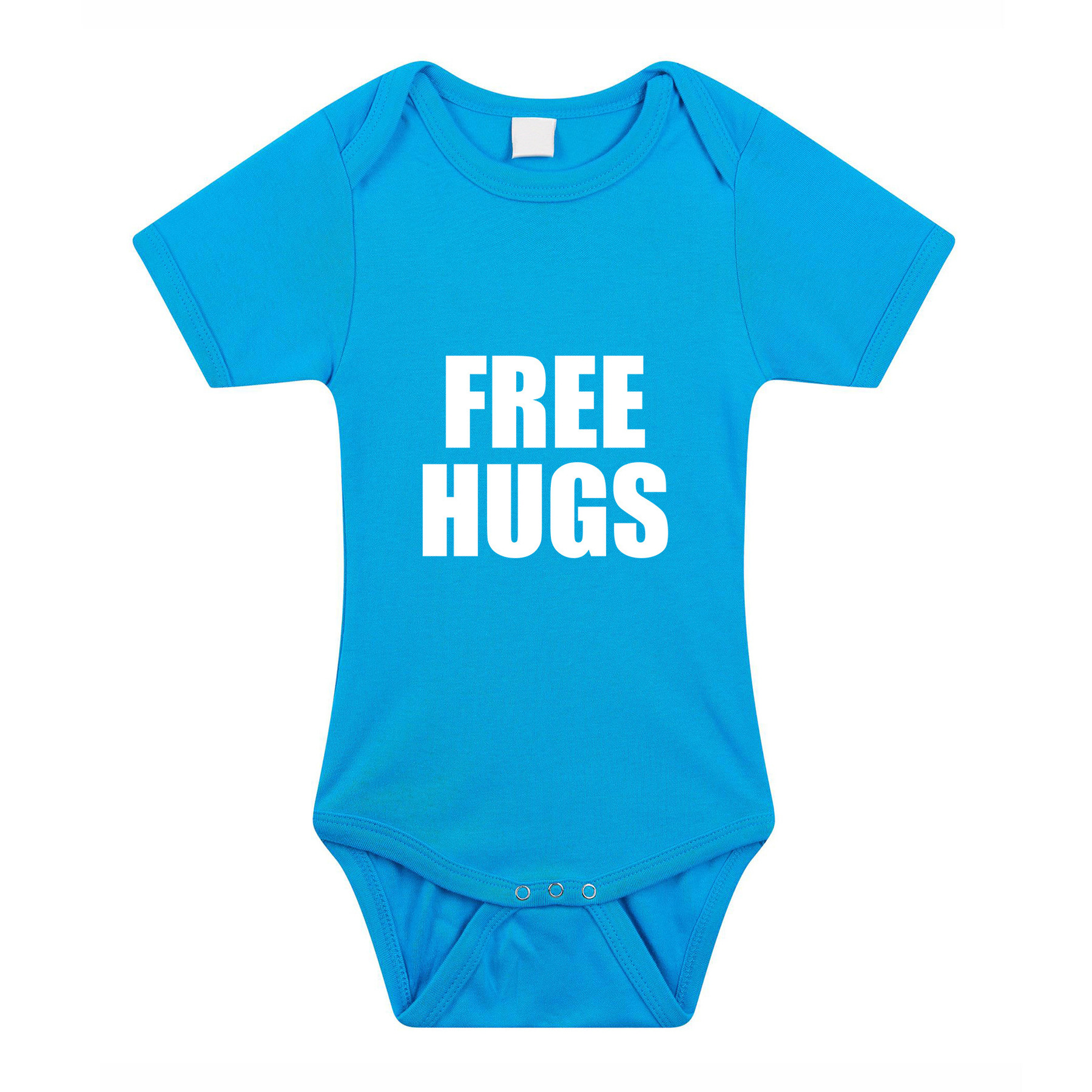 Free hugs kraamcadeau rompertje blauw jongens