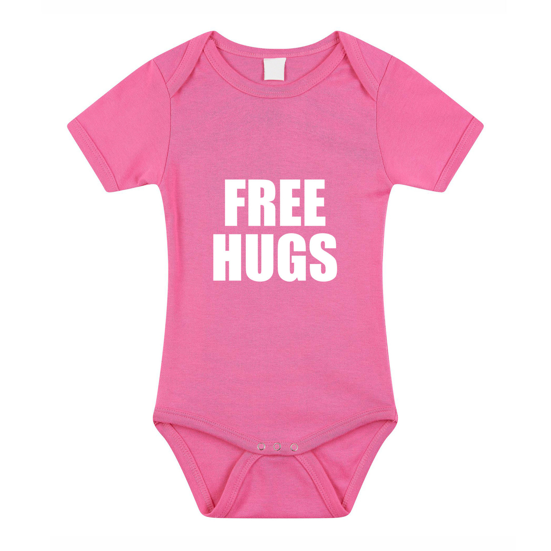 Free hugs kraamcadeau rompertje roze meisjes