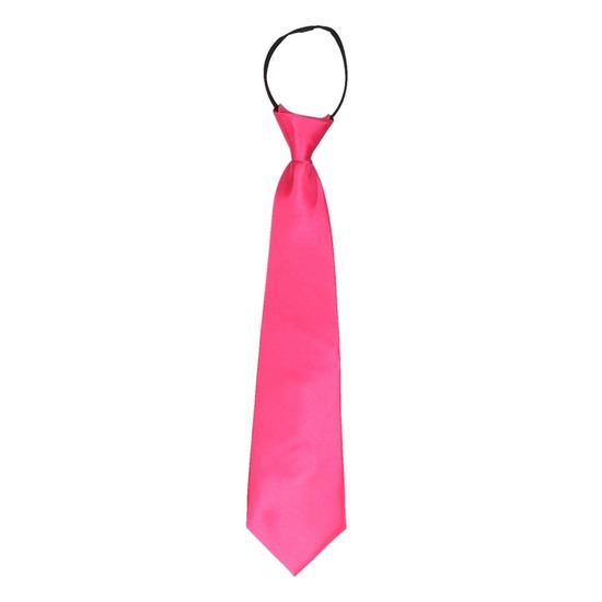 Fuchsia roze verkleed stropdassen 40 cm voor dames-heren