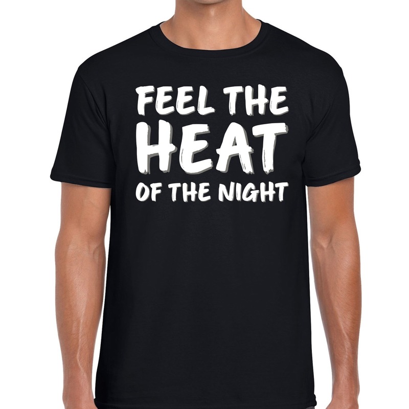 Fun tekst shirt voor heren feel the heat