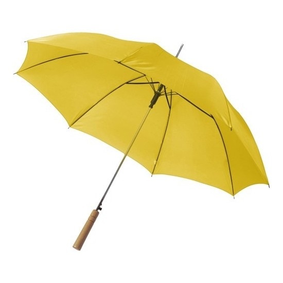 Gele grote paraplu van 102 cm doorsnede