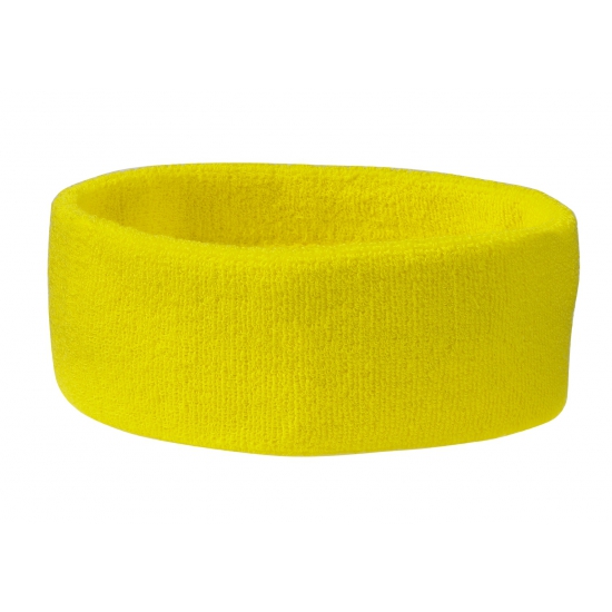 Gele hoofd zweetband
