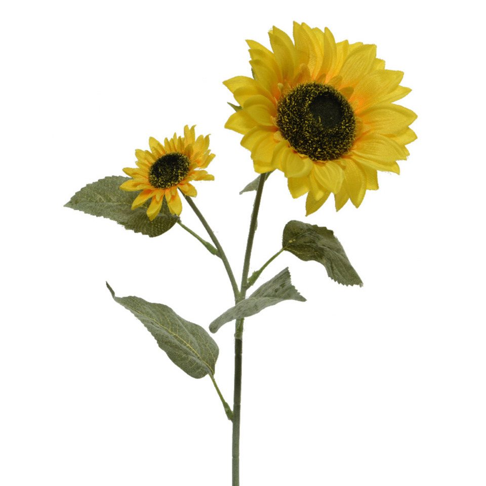Gele kunst zonnebloemen kunstbloemen 72 cm decoratie