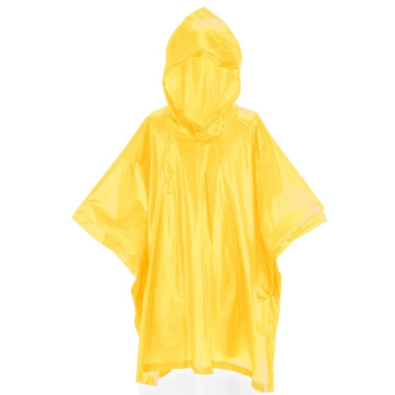 Gele regenponcho voor kids
