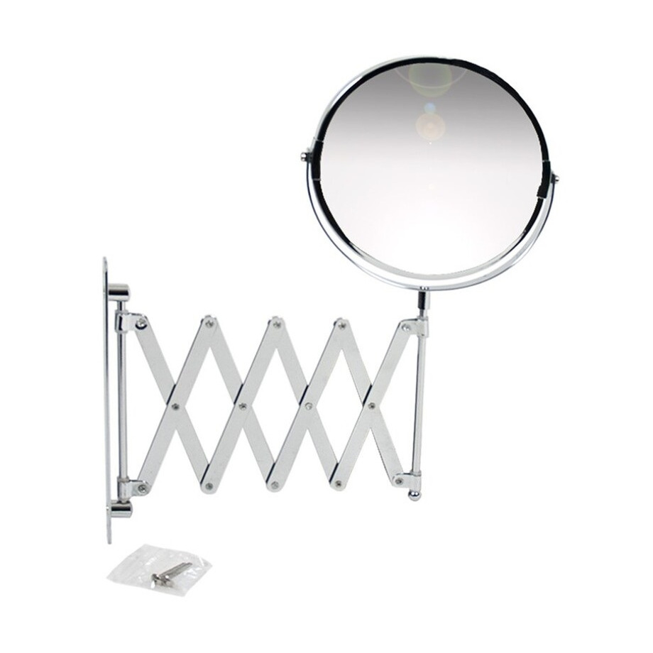 Gerimport Wandspiegel make-up spiegel 2x vergrotend D17 cm metaal