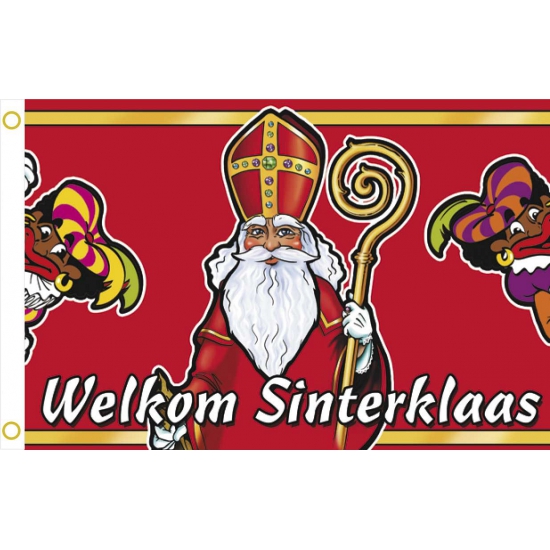 Gevelvlaggen welkom Sinterklaas