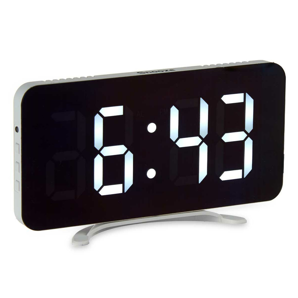 Giftdecor Tafelklok-wekker-alarmklok Home Phone wit kunststof 16 x 8 cm- Digitaal