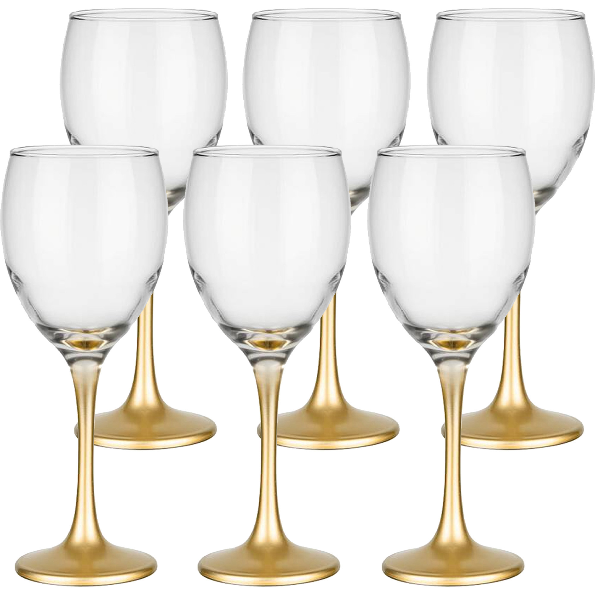 Glasmark Wijnglazen 12x Gold collection 300 ml glas