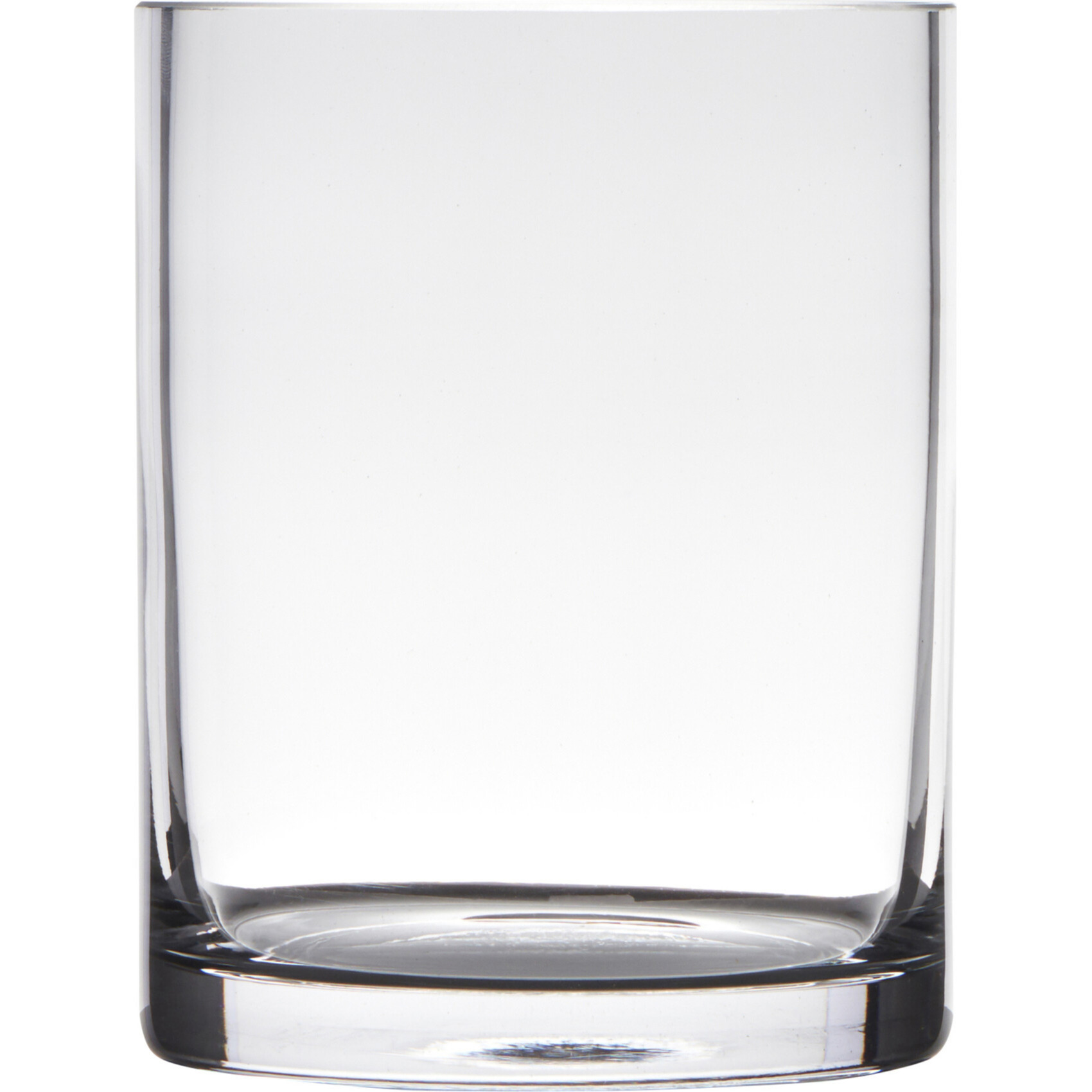 Glazen bloemen cylinder vaas-vazen 15 x 12 cm transparant
