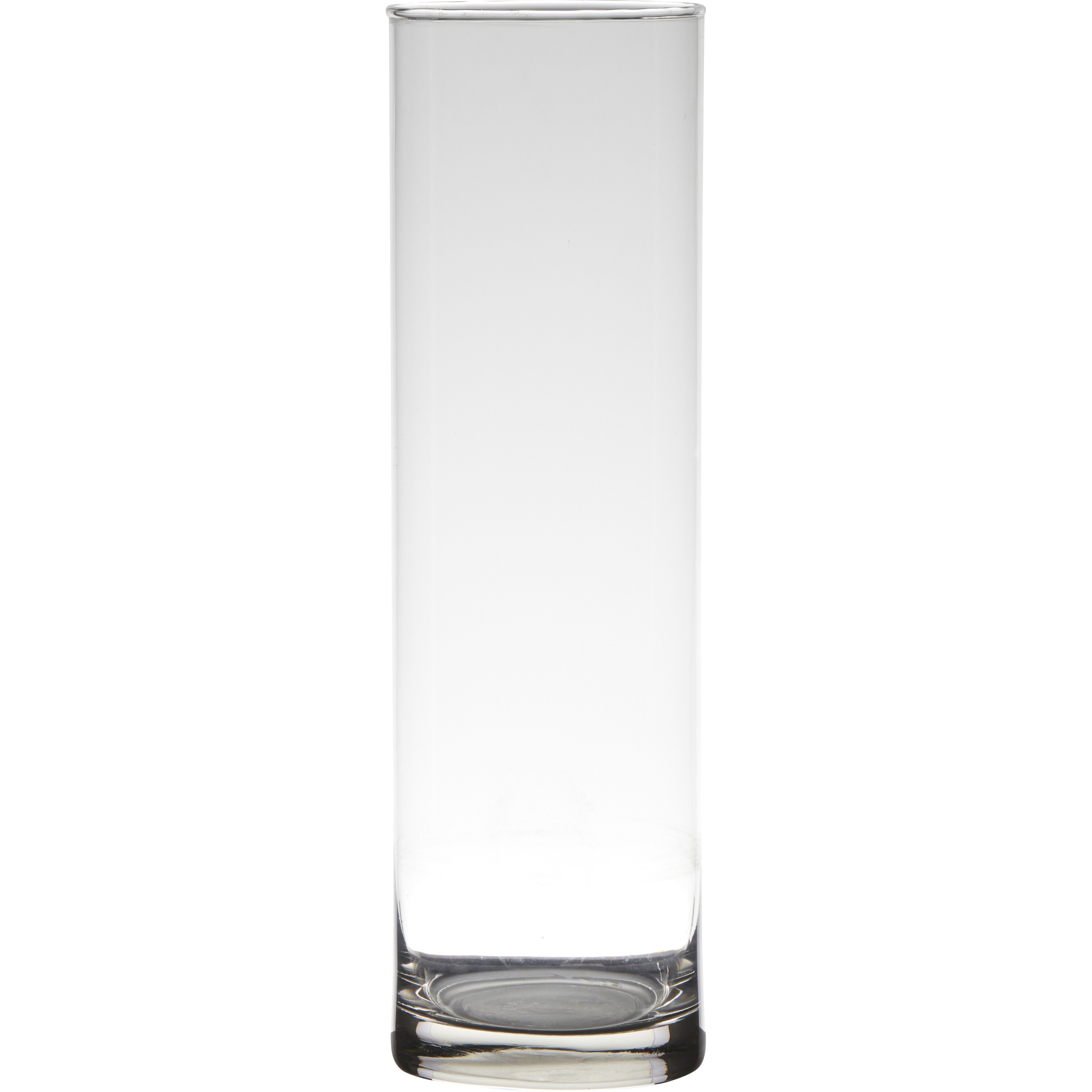 Glazen bloemen cylinder vaas-vazen 30 x 9 cm transparant