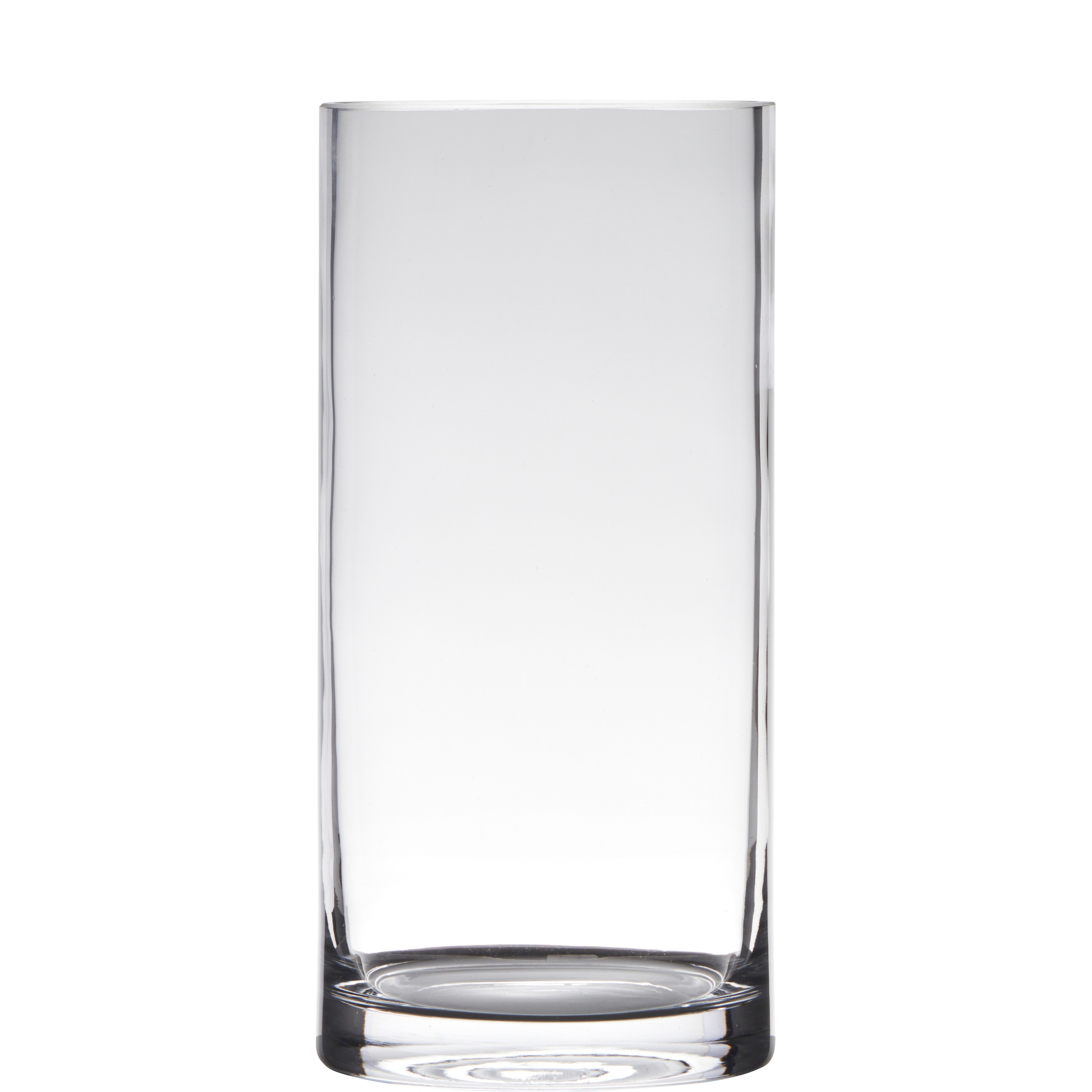 Glazen bloemen cylinder vaas-vazen 35 x 12 cm transparant