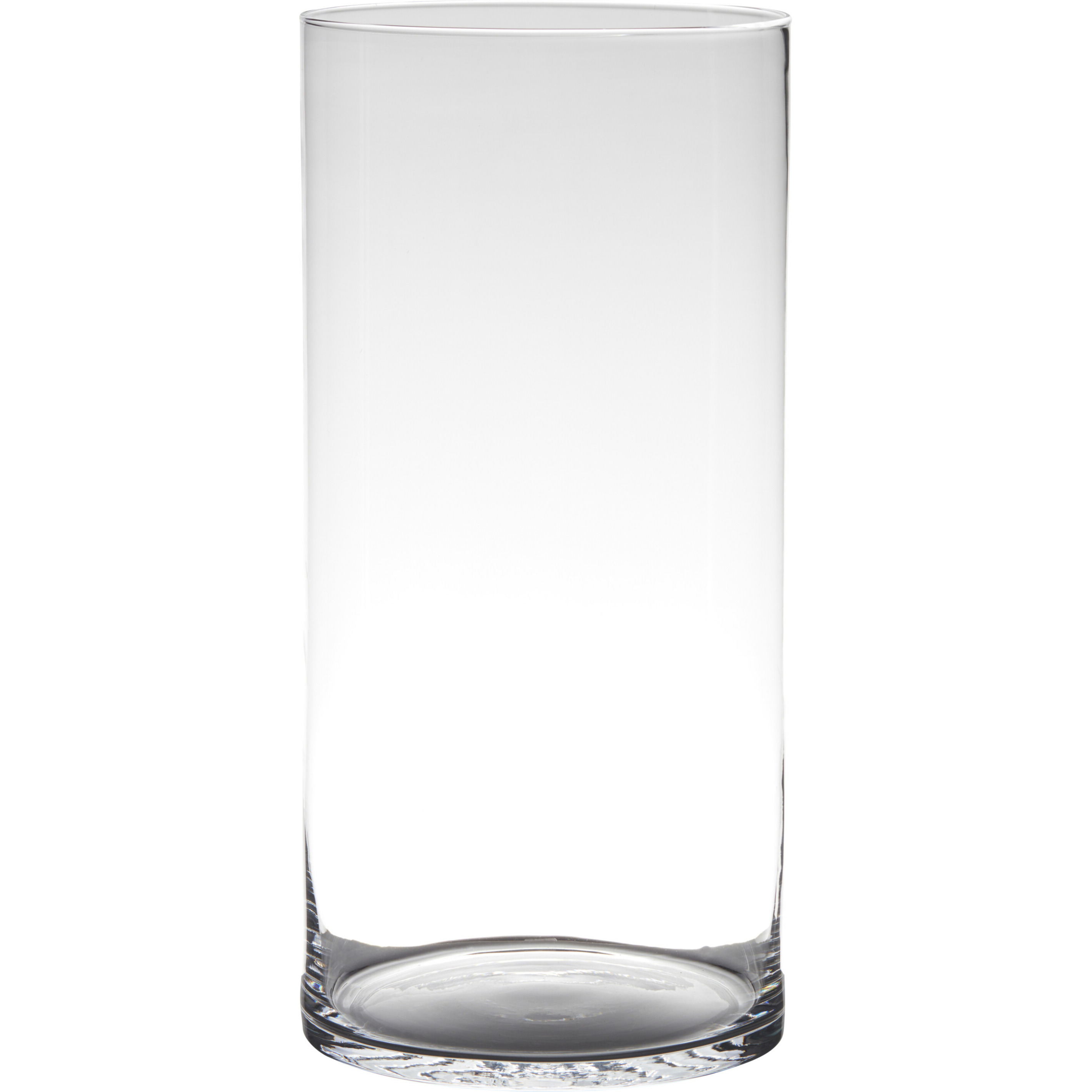 Glazen bloemen cylinder vaas-vazen 40 x 19 cm transparant