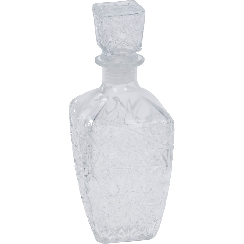 Glazen decoratie fles-karaf 750 ml-9,5 x 25 cm voor water of likeuren
