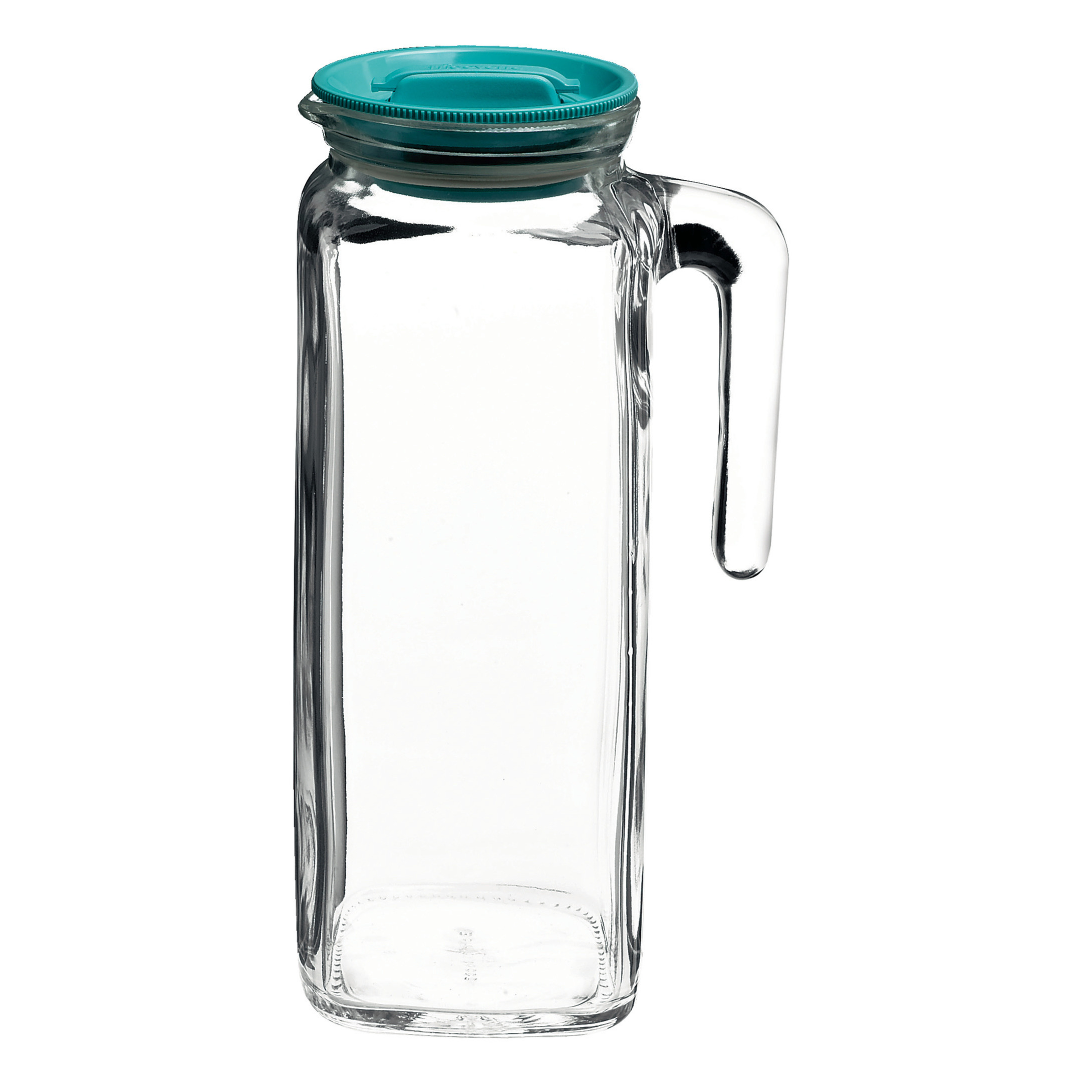 Glazen schenkkan-waterkan met deksel 1 liter