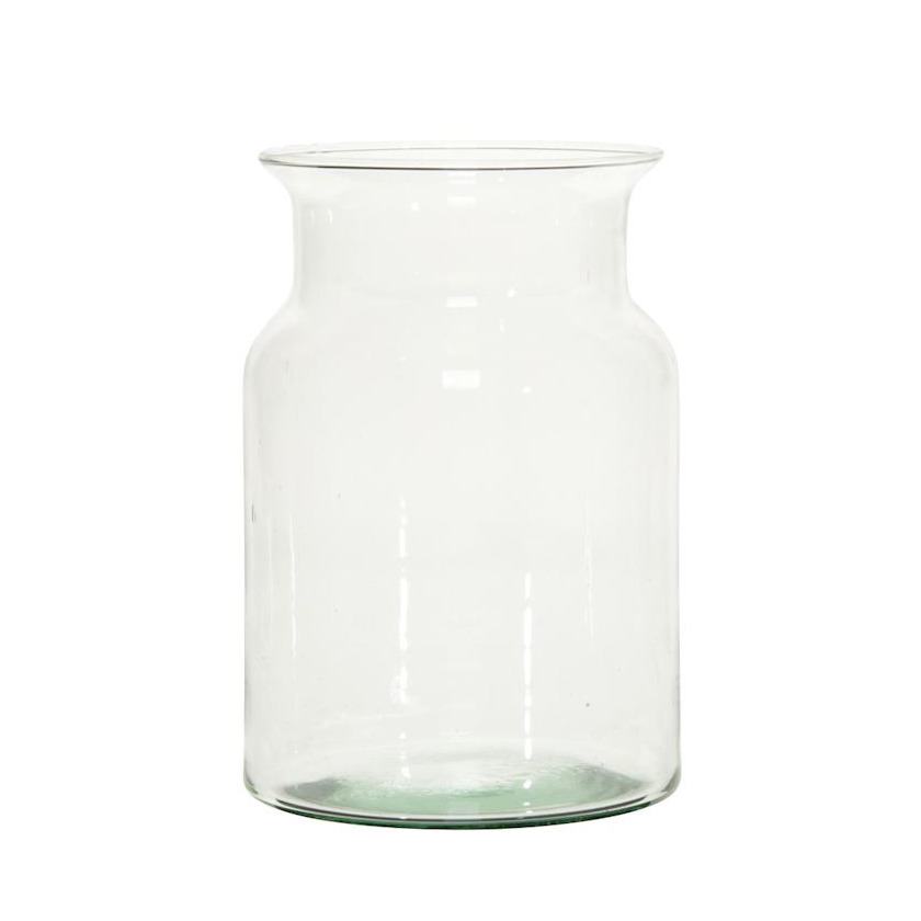 Glazen vaas-vazen transparant 19 x 12 cm