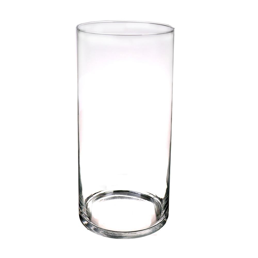 Glazen vaas-vazen transparant 40 x 19 cm