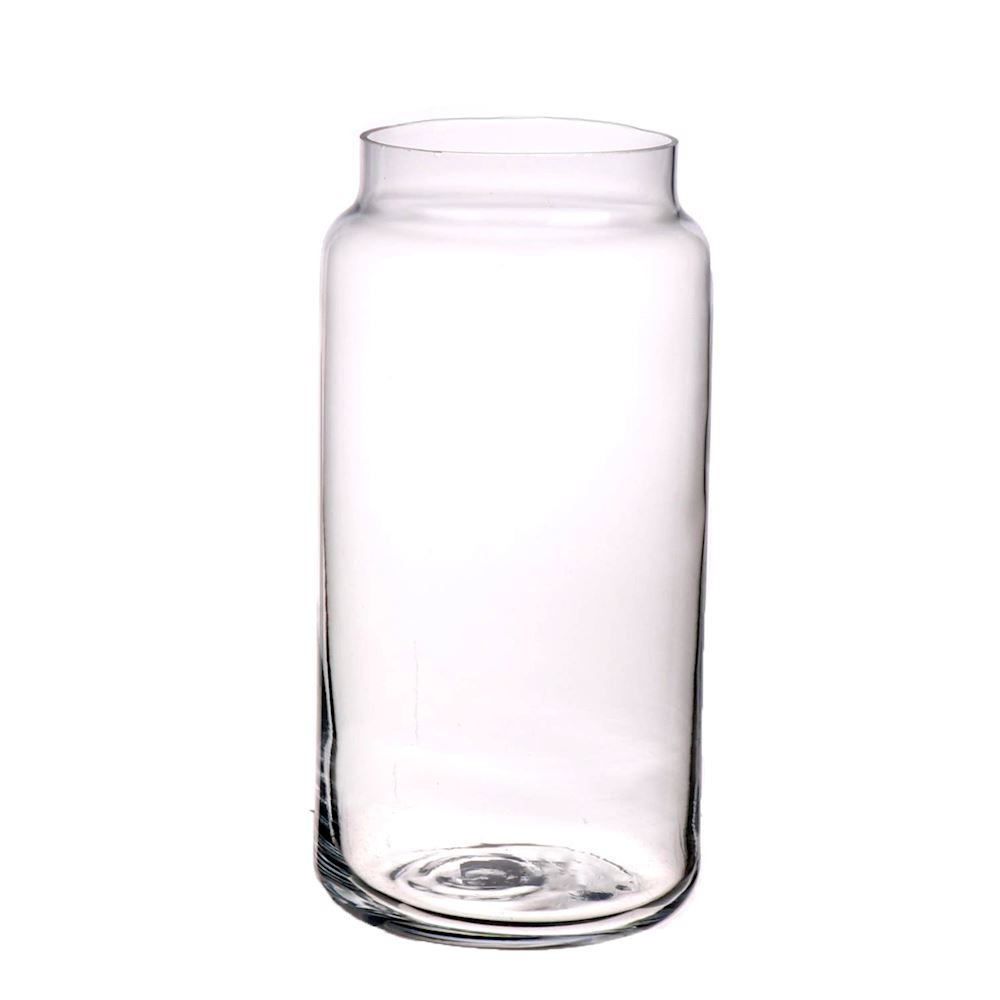 Glazen vaas-vazen transparant klein 20 x 10 cm