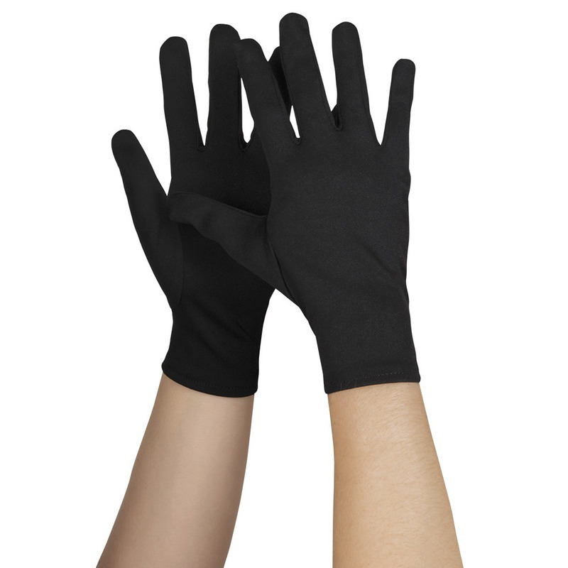 Goedkope zwarte handschoenen voor volwassenen kort