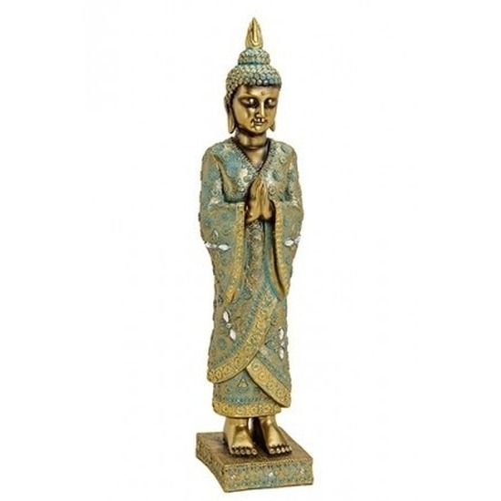 Gouden boeddha beeld staand 55 cm
