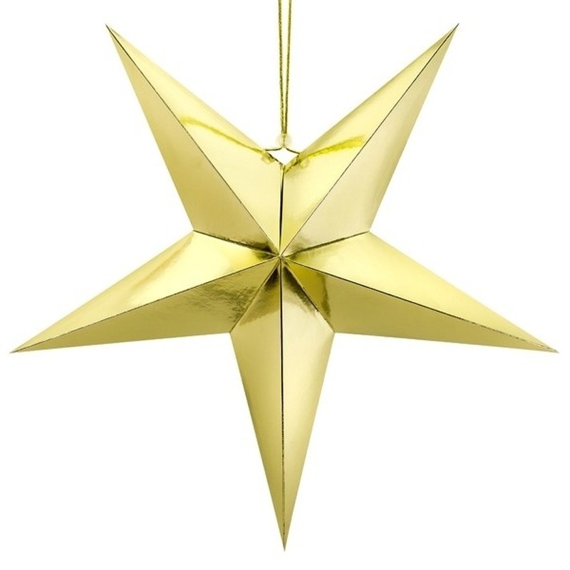 Gouden sterren kerstdecoratie 30 cm