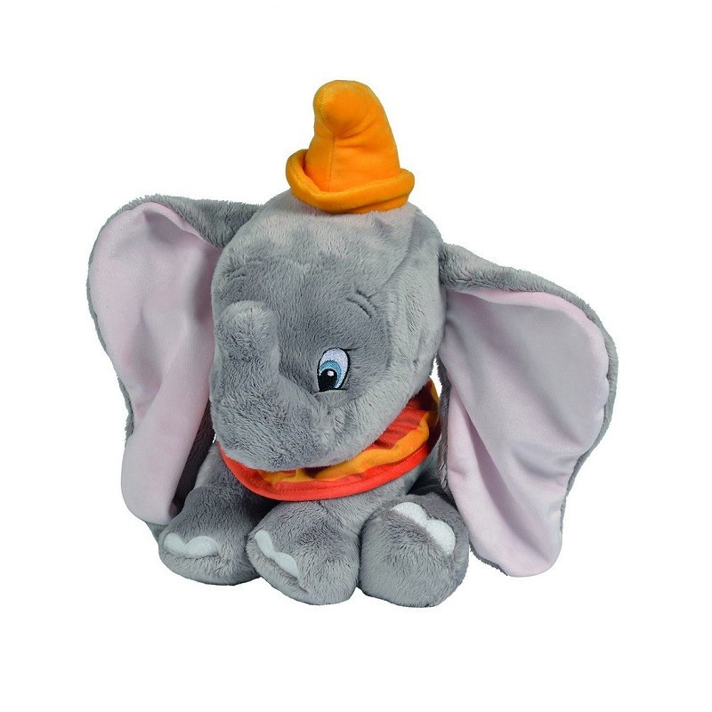 Grijze Disney Dumbo-Dombo olifant knuffels 35 cm knuffeldieren