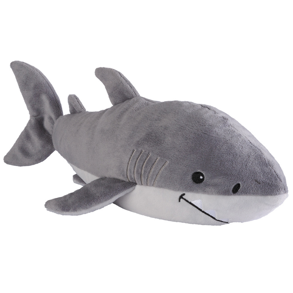 Grijze haai heatpack-coldpack knuffels 33 cm knuffeldieren