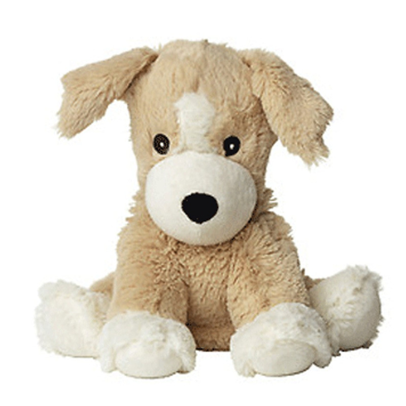 Grijze honden puppies heatpack-coldpack knuffels 34 cm knuffeldieren