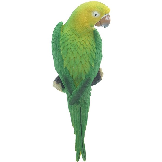 Groen tuindecoratie beeld ara papegaai vogel 31 cm