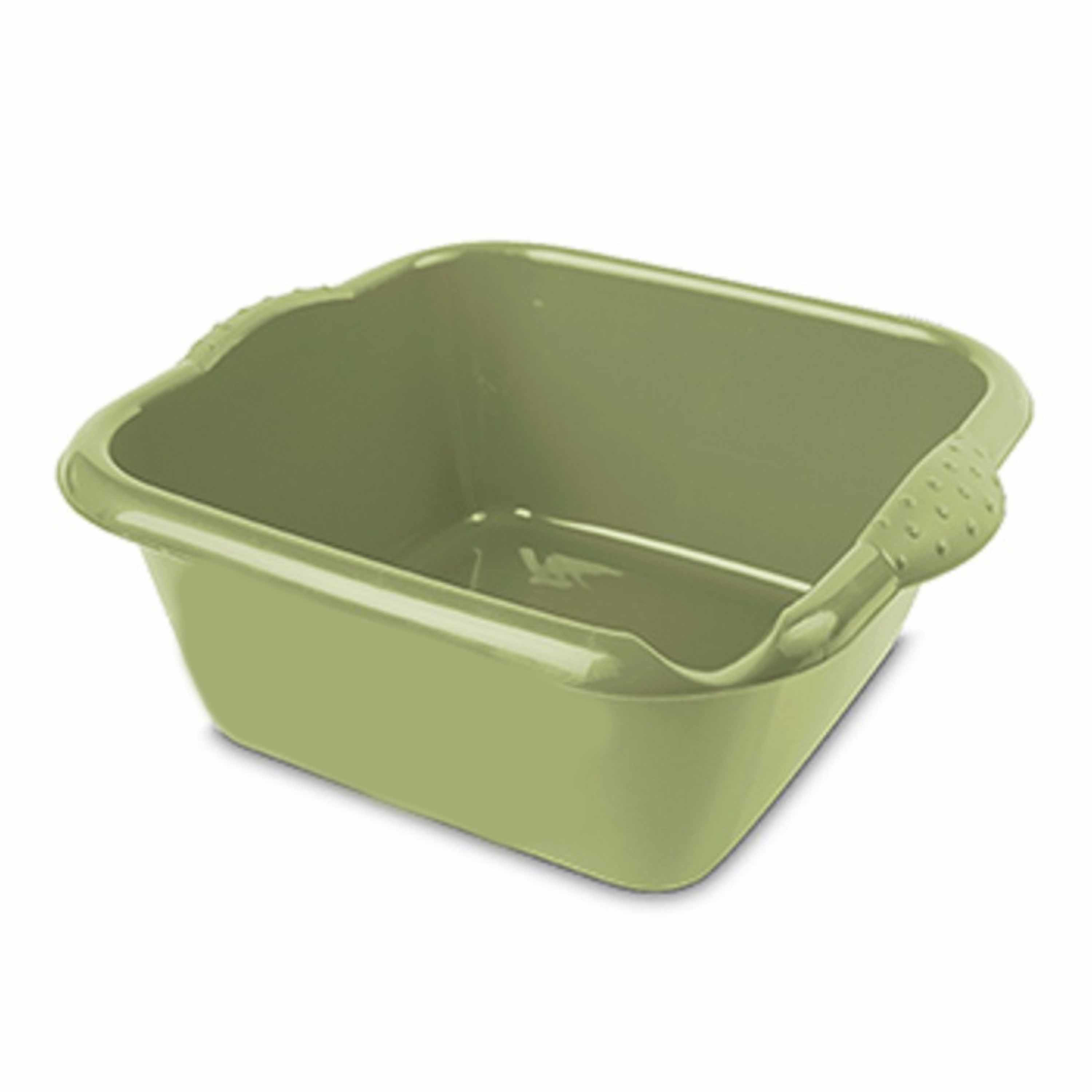 Groene afwasbak-afwasteil vierkant 6 liter 32 cm
