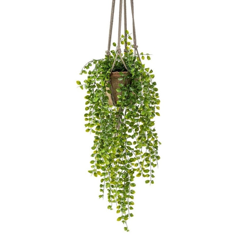 Groene hangende kunstplant ficus plant in pot