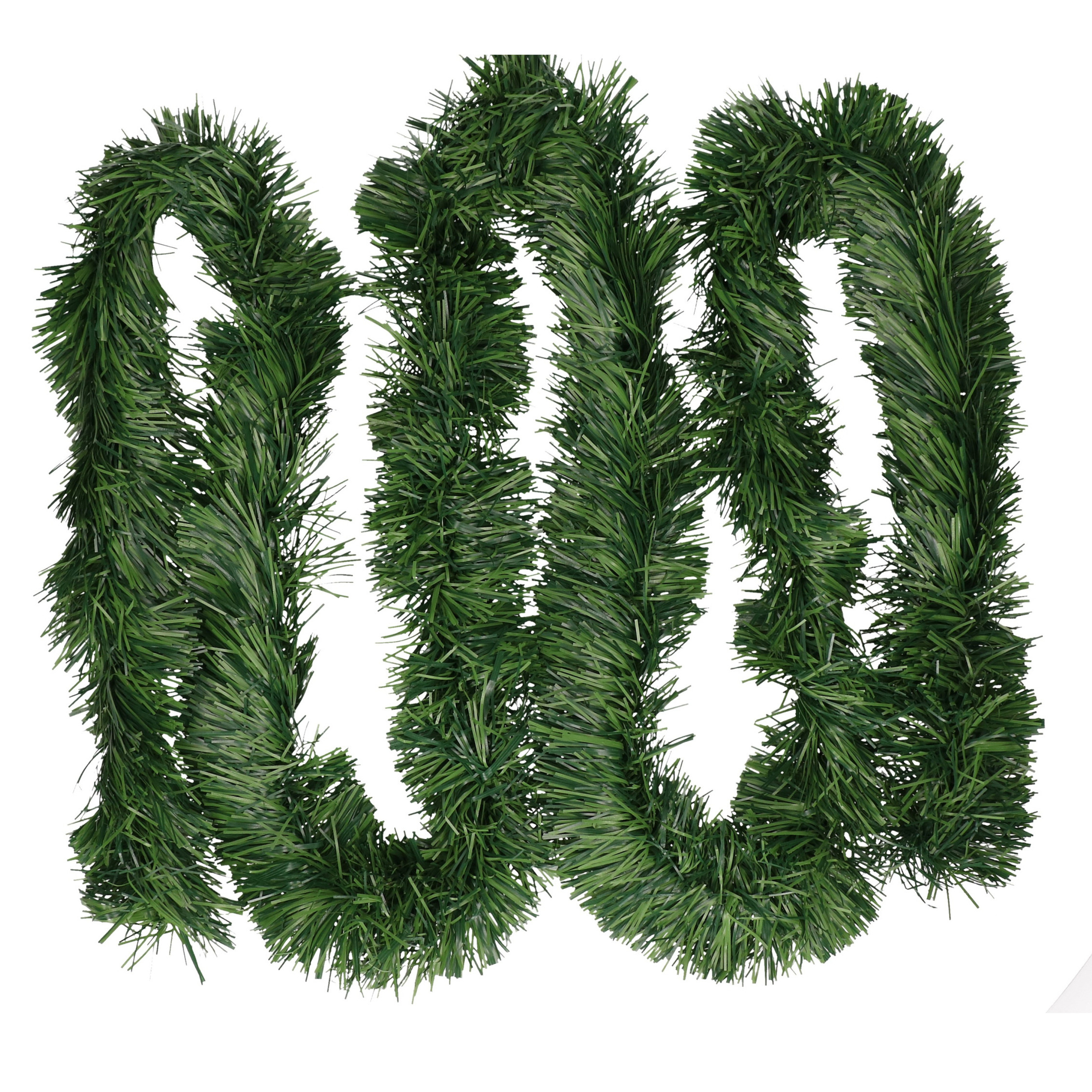 Groene kerst decoratie dennenslinger 270 cm Kerstversiering