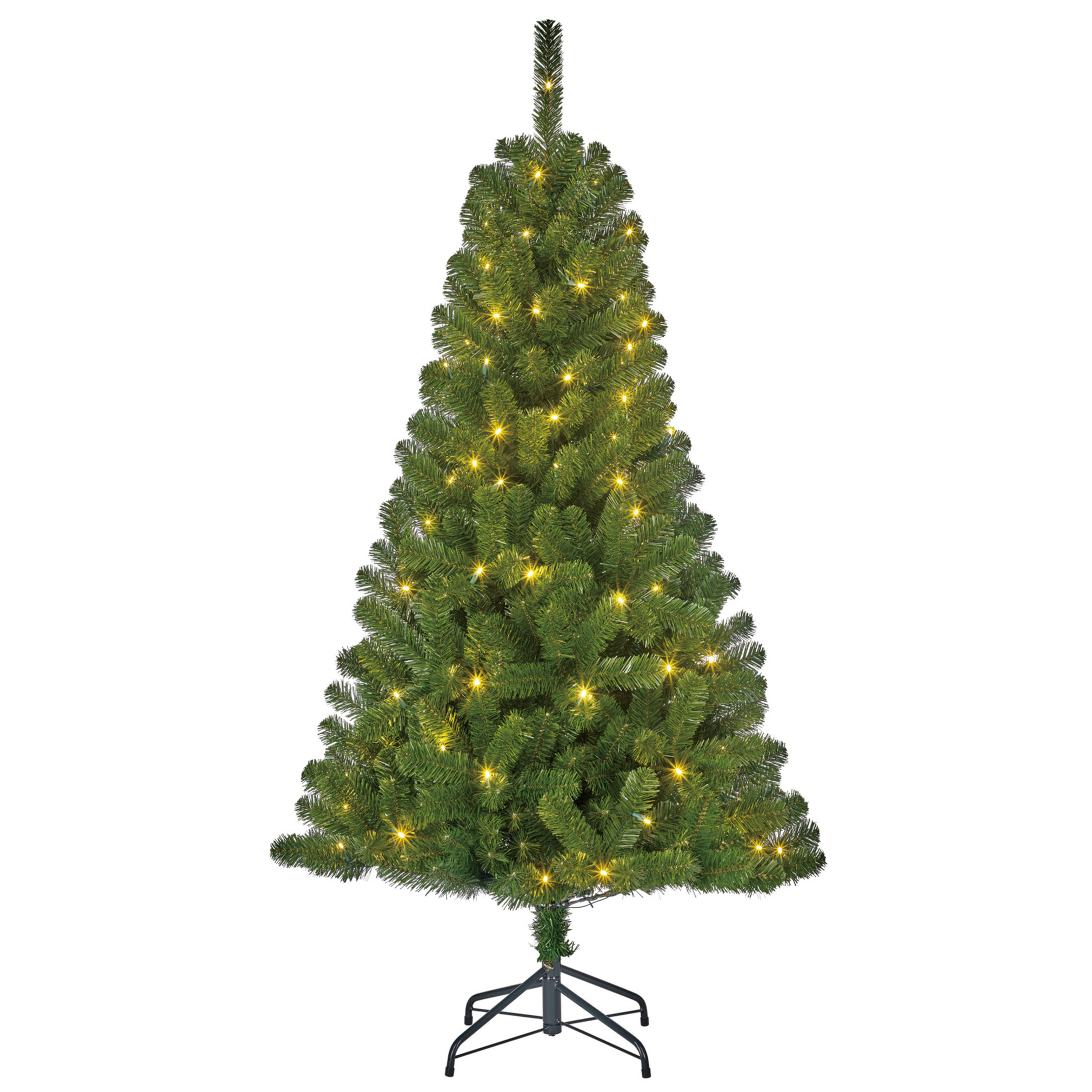 Groene led verlichte kerstboom-kunstboom 120 cm