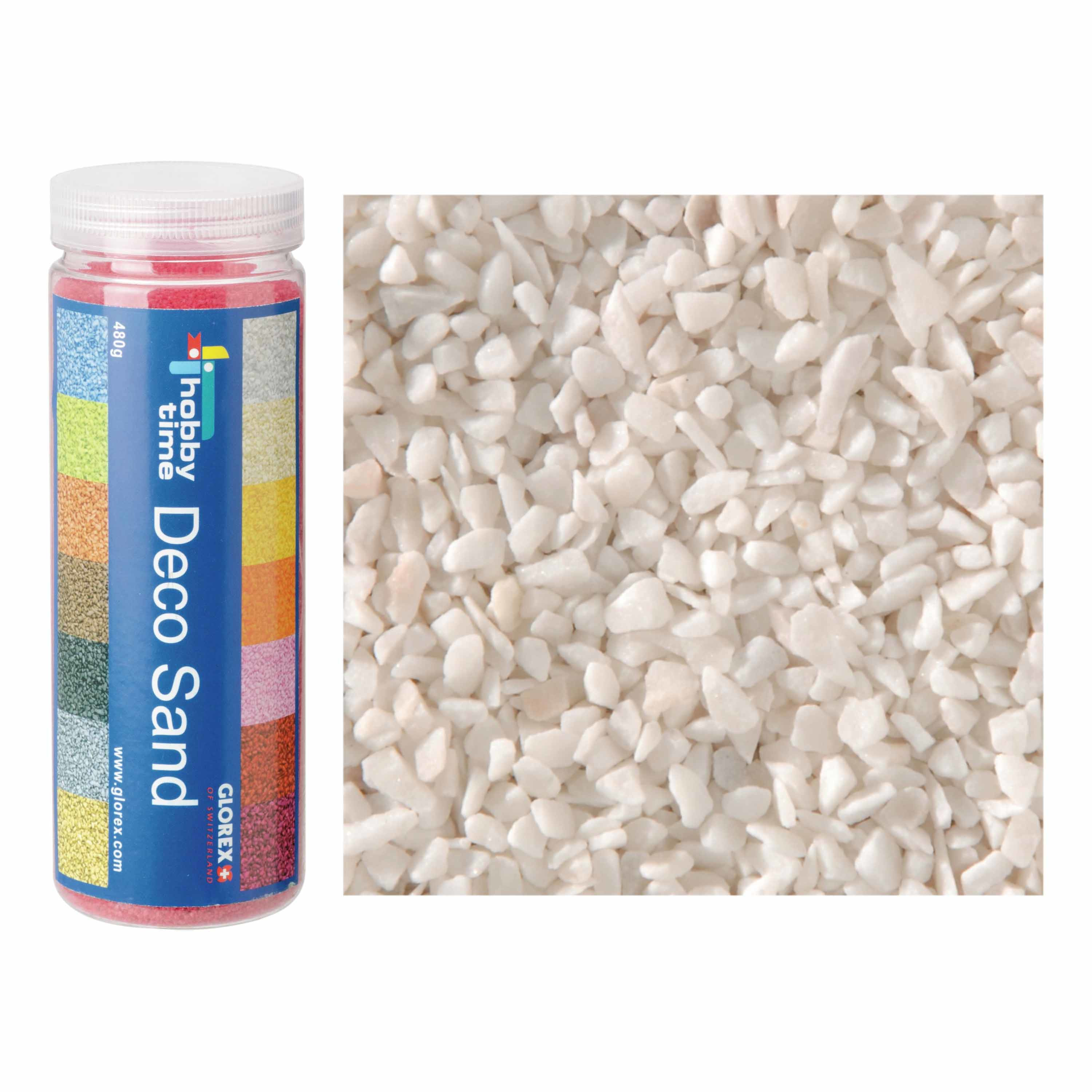 Grof decoratie zand-kiezels wit 500 gram