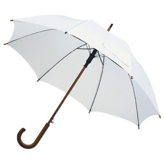Grote luxe paraplu wit 103 cm diameter