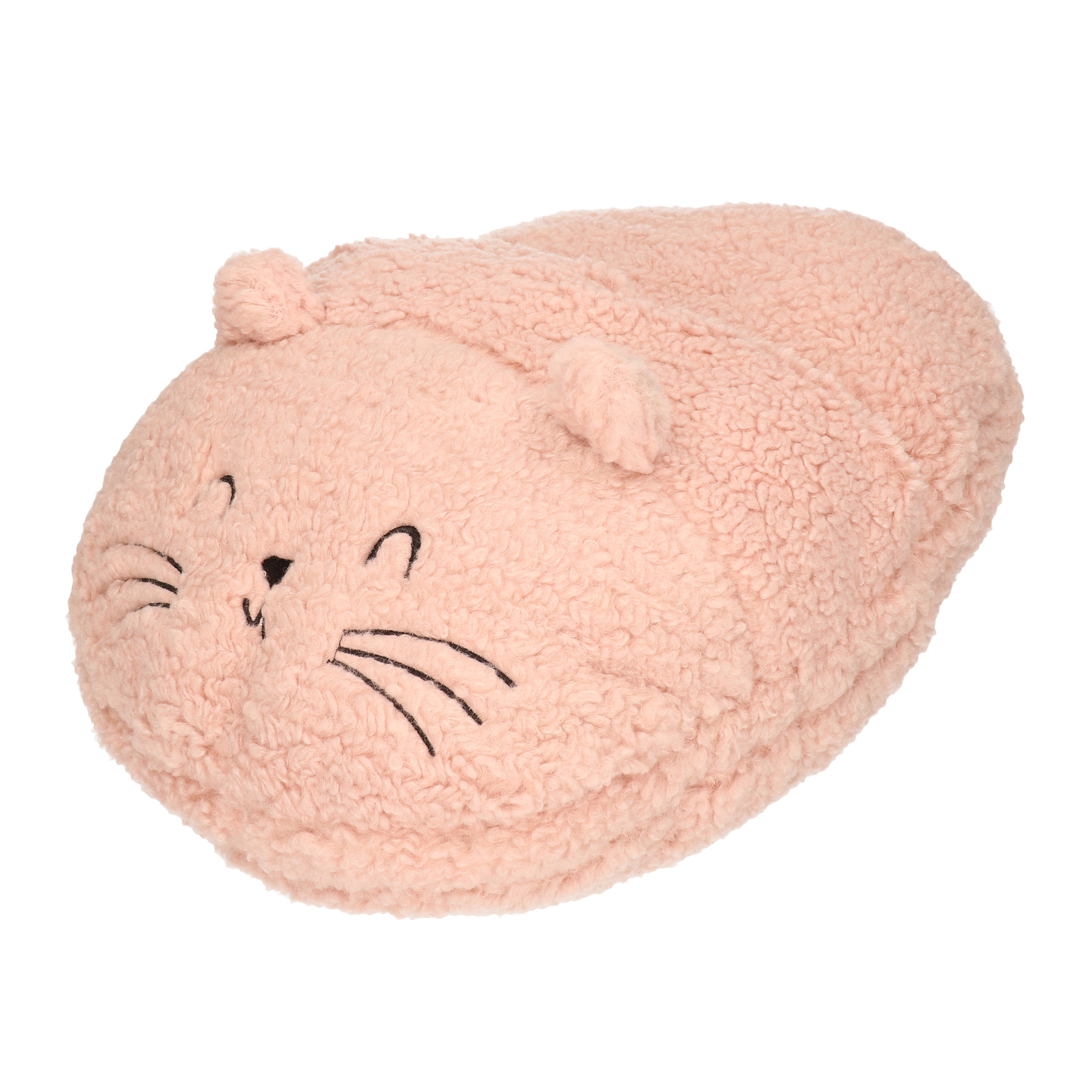 Grote voetenwarmer pantoffel-slof muis oud roze one size 30 x 27 cm