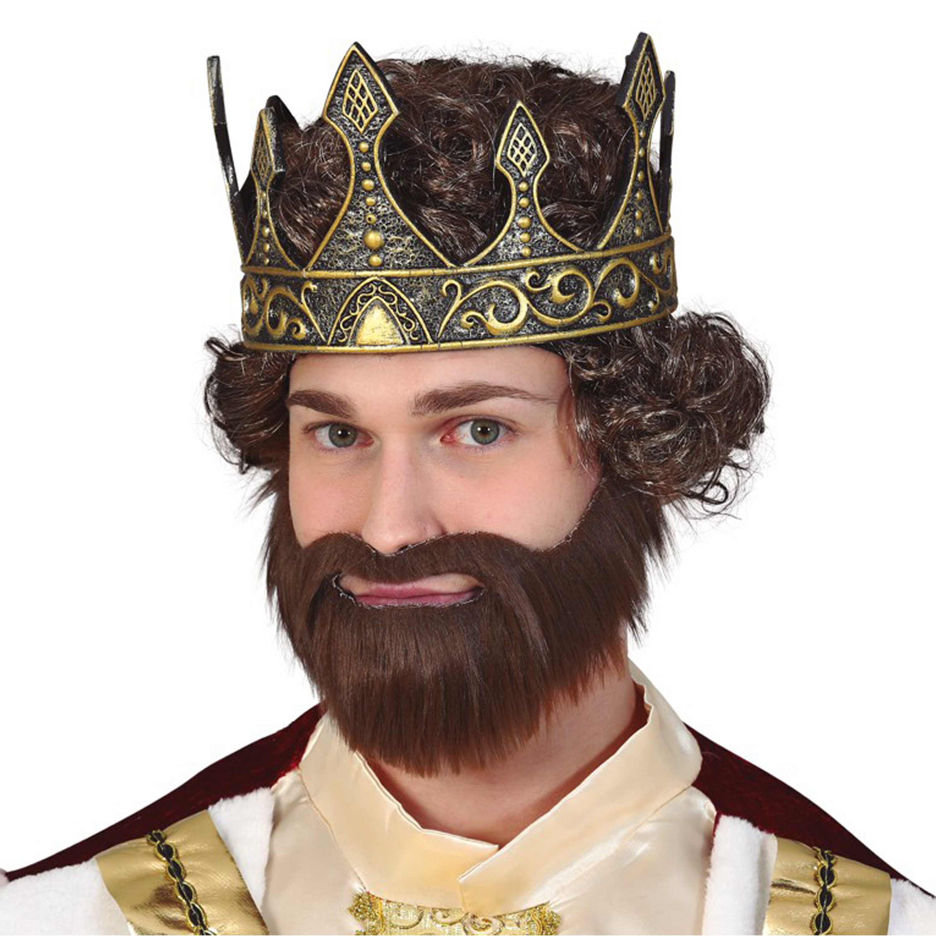 Guircia verkleed kroon voor volwassenen goud latex koning koningsdag-carnaval