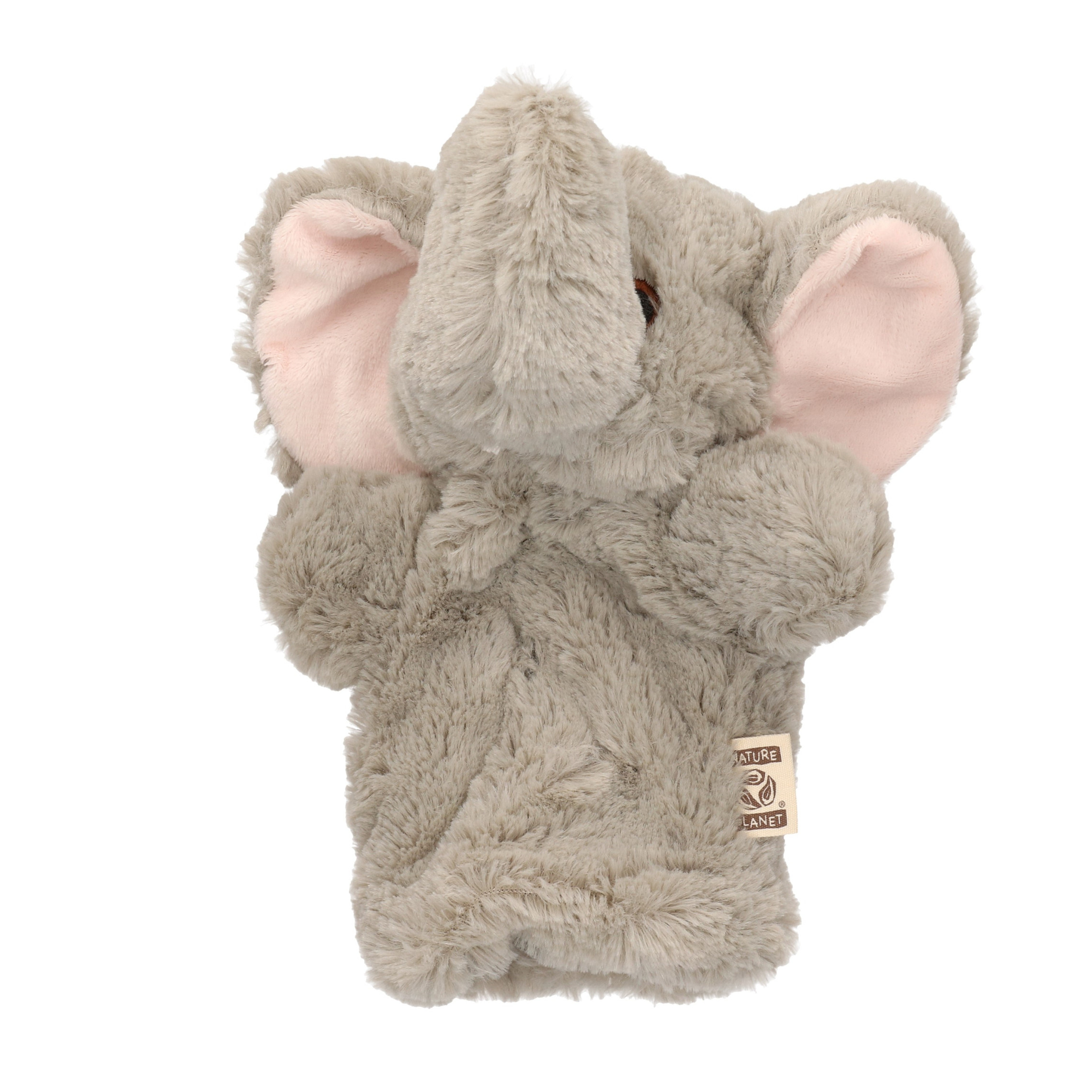 Handpop-knuffel olifant pluche 22 cm