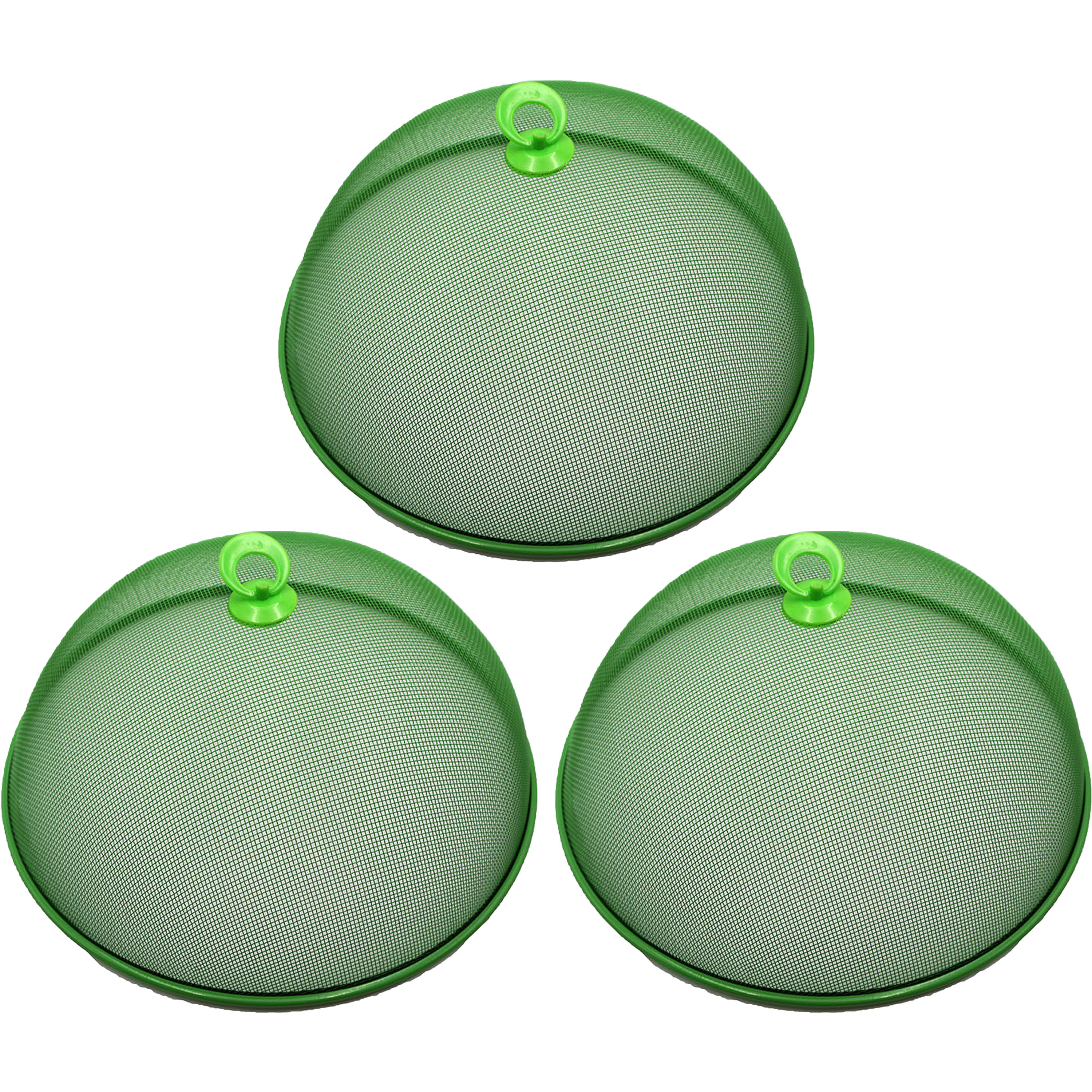 Haushaltshelden Vliegenkap-voedselkap 3x groen metaal D35 x H16 cm