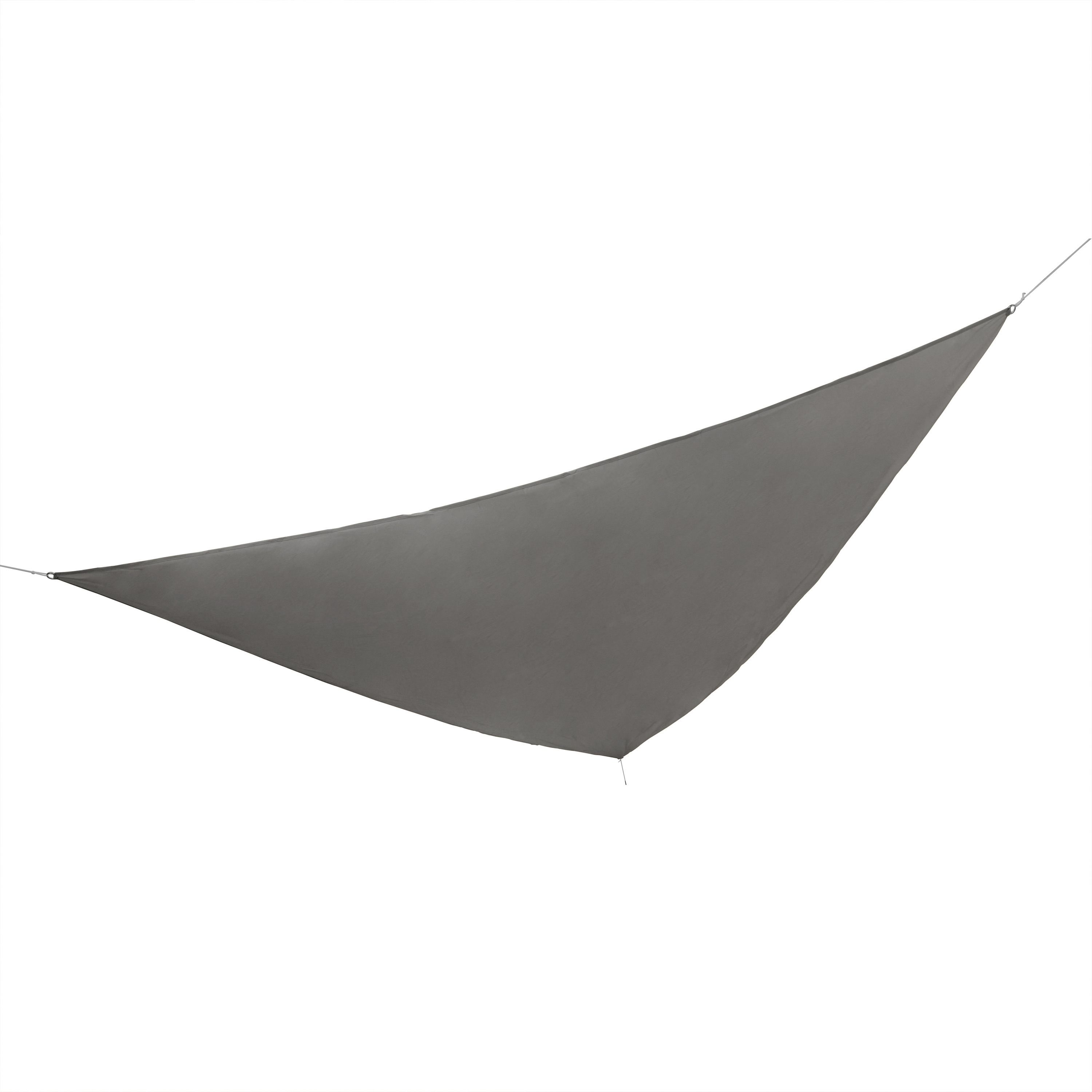 HI schaduwdoek-zonnescherm driehoek waterdicht grijs 5 x 5 x 5 m zonwering