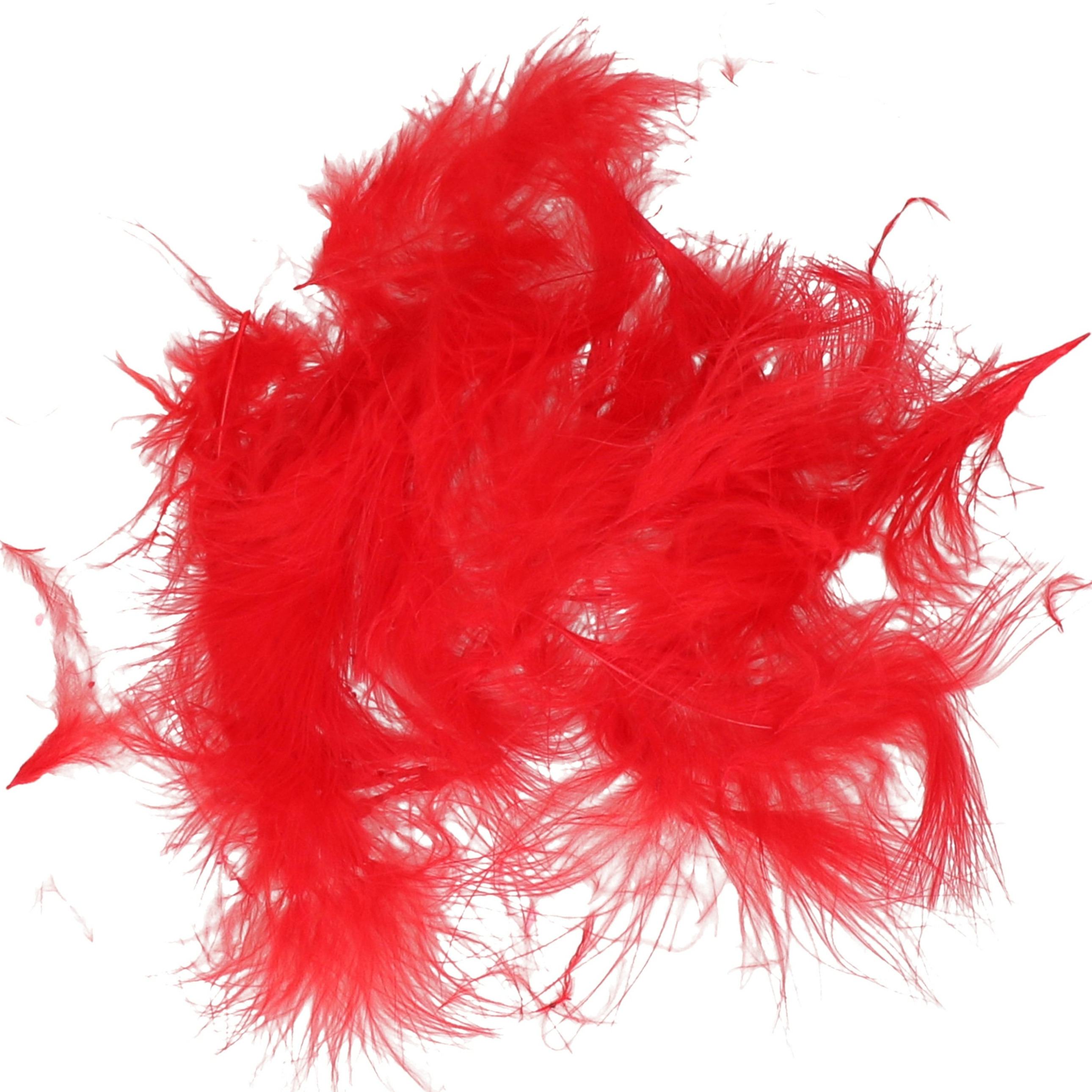 Hobby knutsel veren 100x rood 7 cm sierveren decoratie