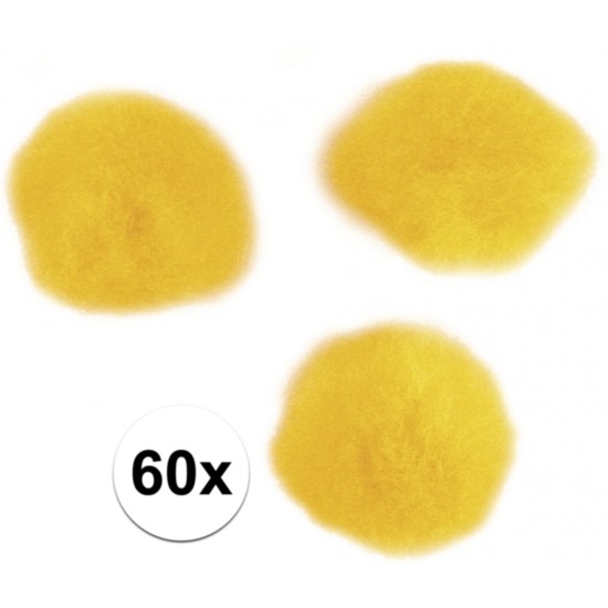 Hobby pompons 15 mm geel