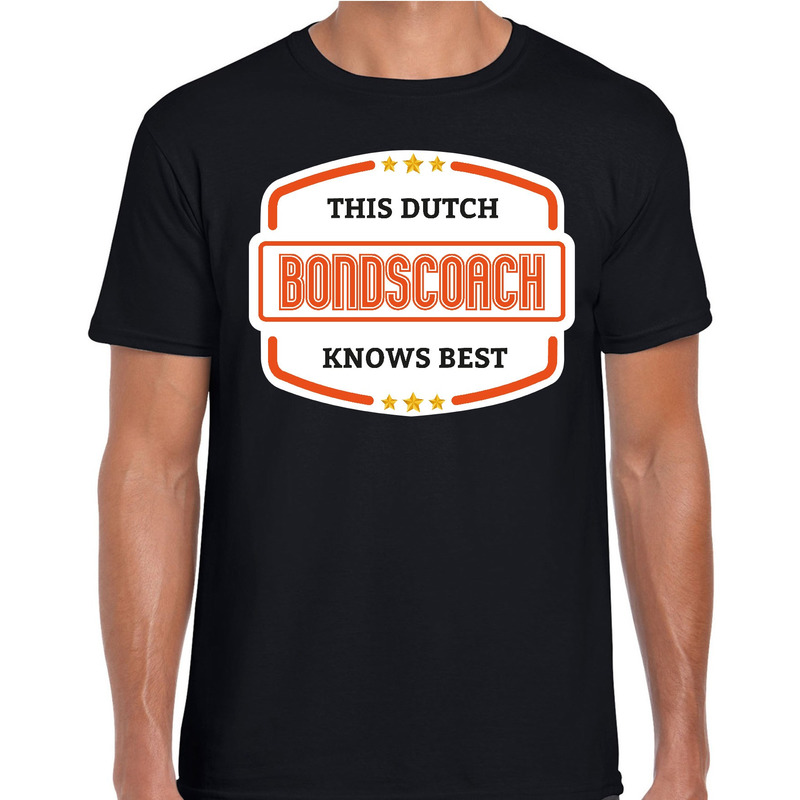 Holland-Nederlands elftal supporter t-shirt zwart voor heren