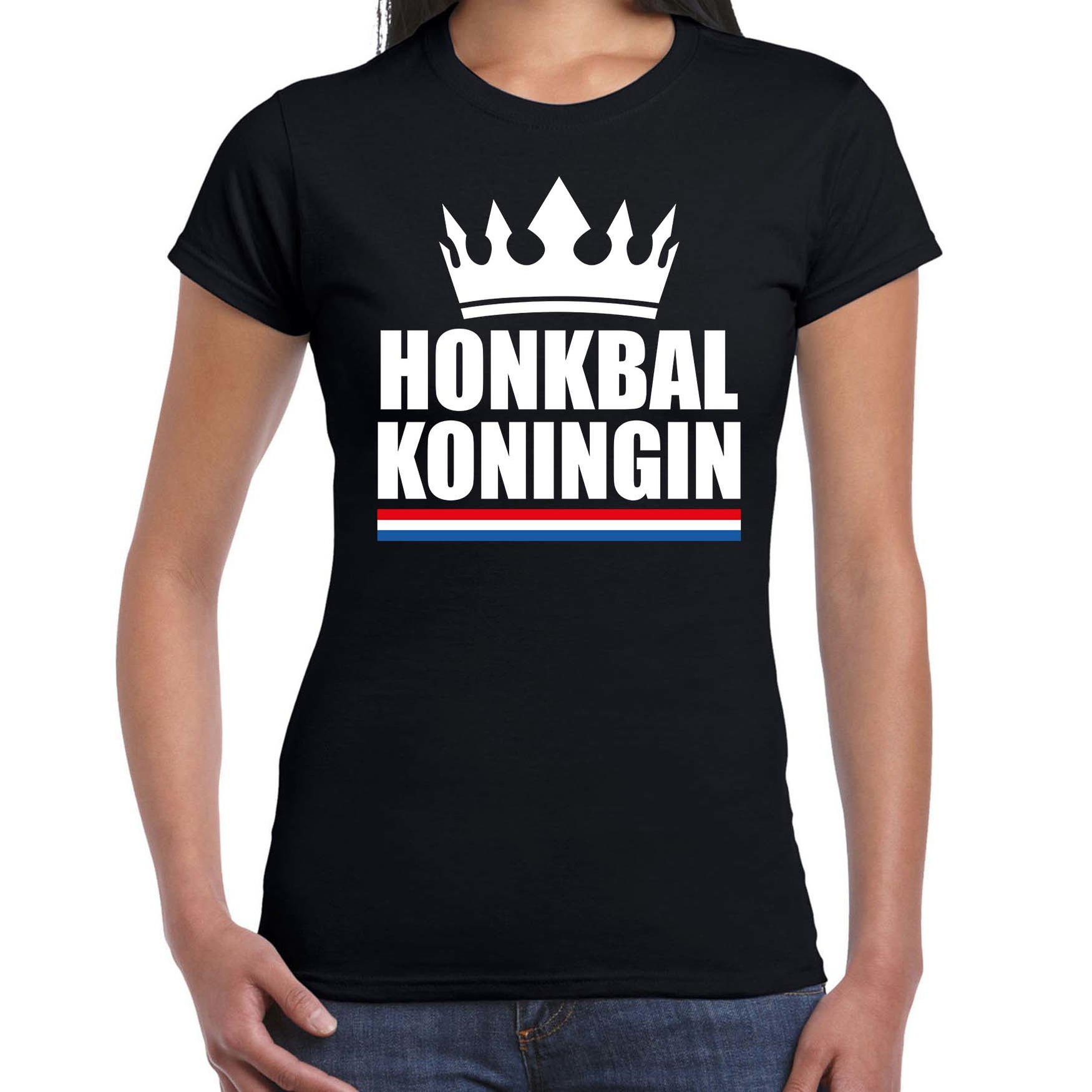 Honkbal koningin t-shirt zwart dames Sport-hobby shirts