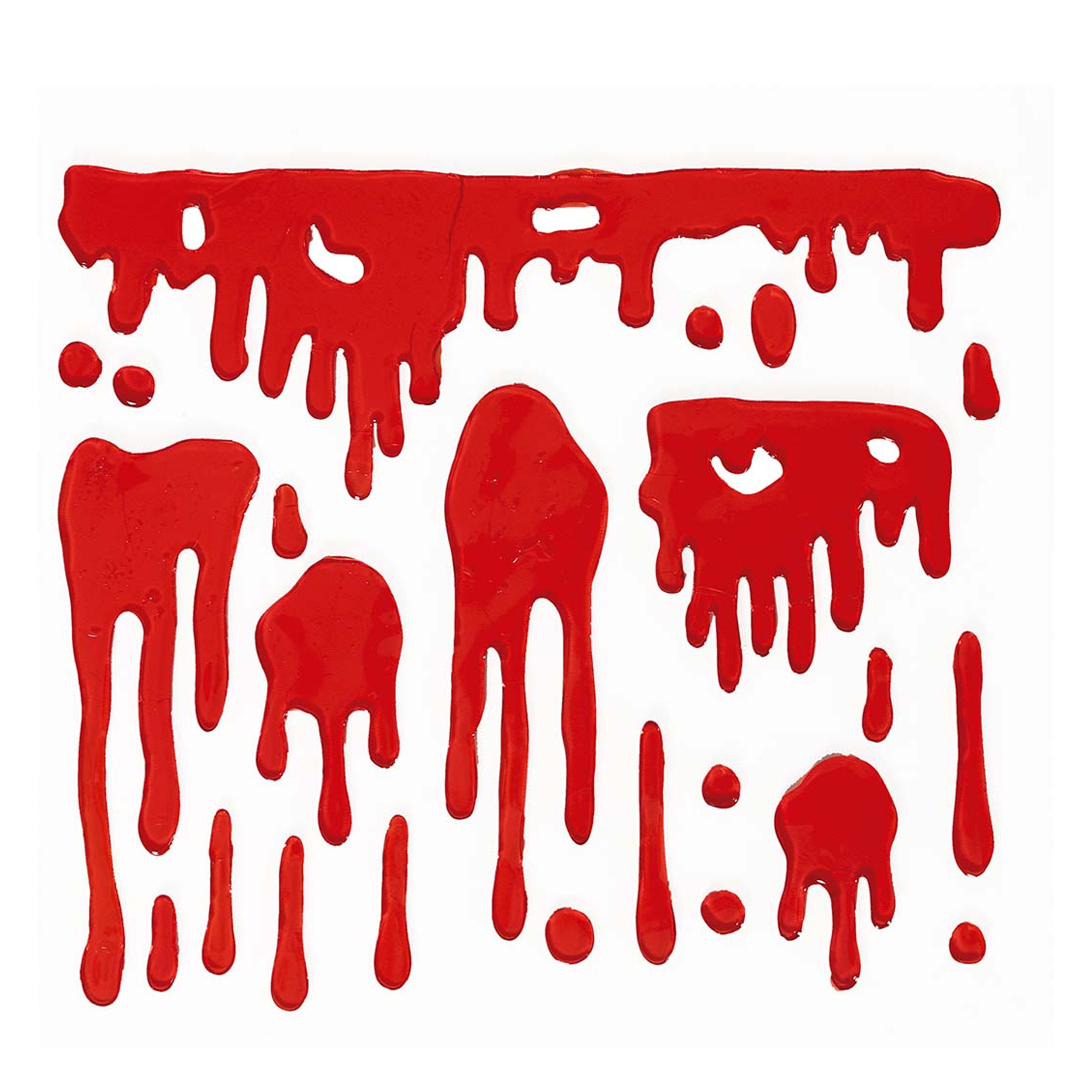 Horror gel raamstickers bloed 25 x 25 cm rood Halloween thema decoratie-versiering