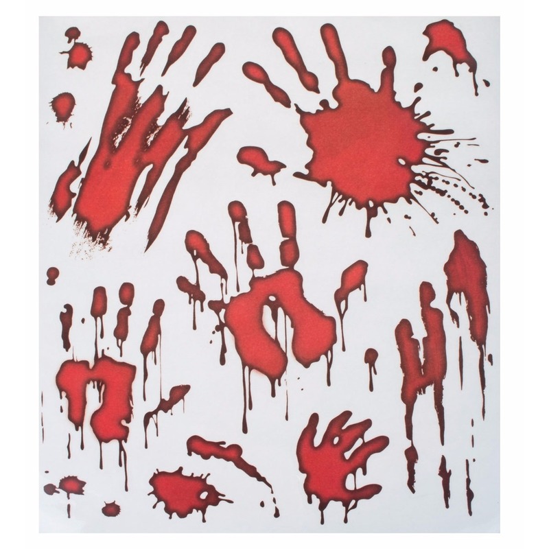 Horror-halloween stickers van bloedende handen